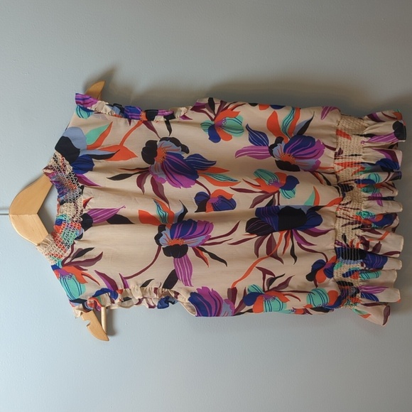 J. Crew Blouse Sleeveless Women Size 10T Floral Ruffle Collar New - Picture 7 of 9